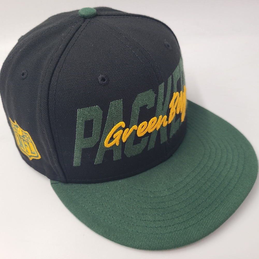 Green Bay Packers Hat Snapback New Era 9Fifty Black Green NFL Football Logo Men